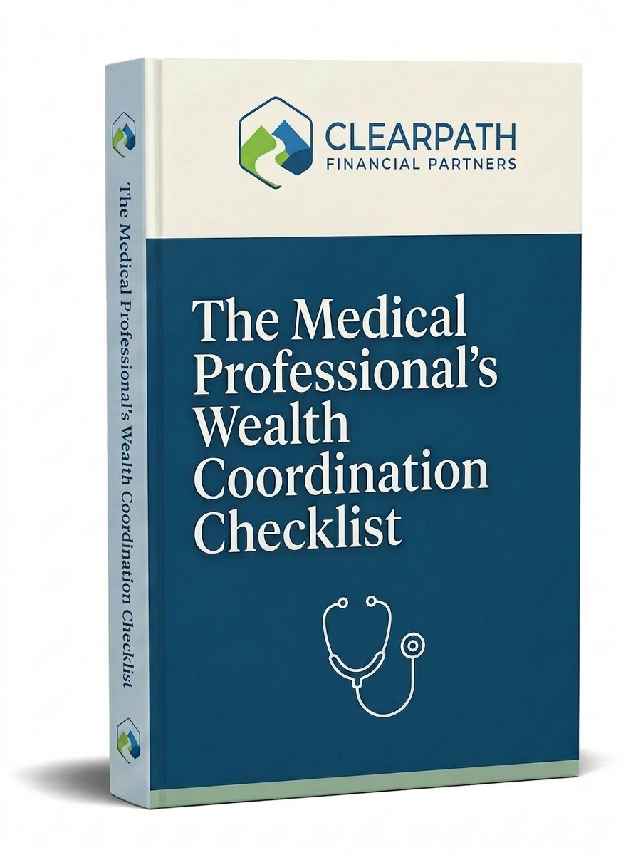 The Medical Professional's Wealth Coordination Checklist 3D book mockup
