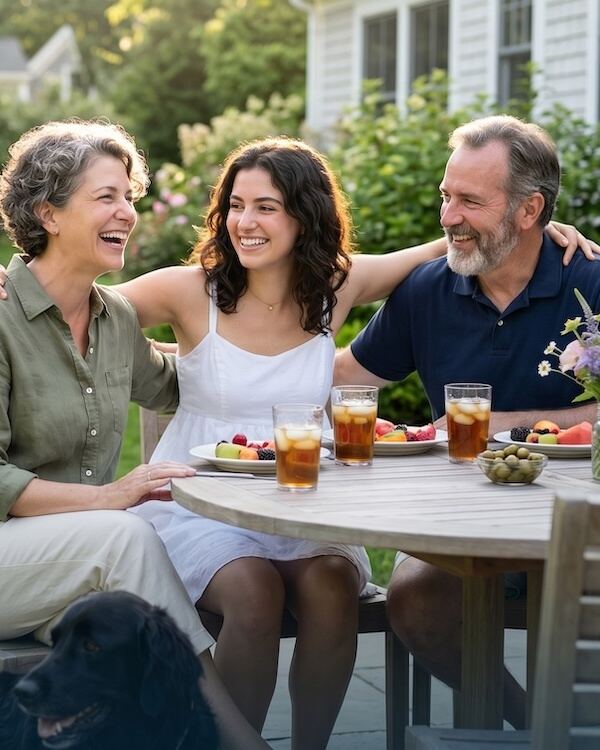 Physician enjoying time outdoors with her family — a multigenerational moment that reflects ClearPath Financial Partners' life-centered planning approach.